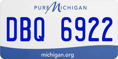 MI license plate DBQ6922