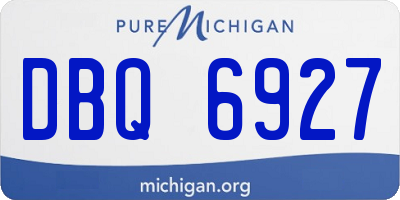 MI license plate DBQ6927