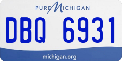 MI license plate DBQ6931