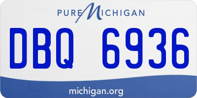 MI license plate DBQ6936