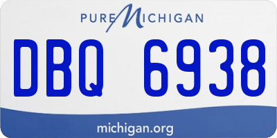 MI license plate DBQ6938