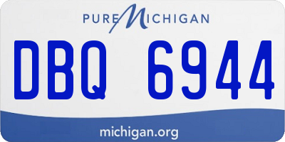 MI license plate DBQ6944