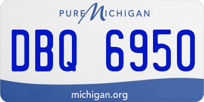 MI license plate DBQ6950