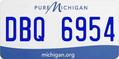 MI license plate DBQ6954