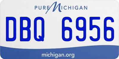 MI license plate DBQ6956