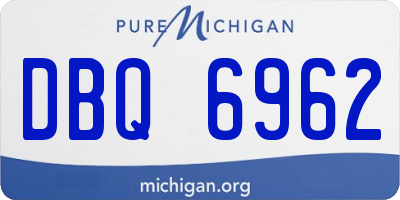 MI license plate DBQ6962