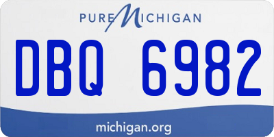 MI license plate DBQ6982