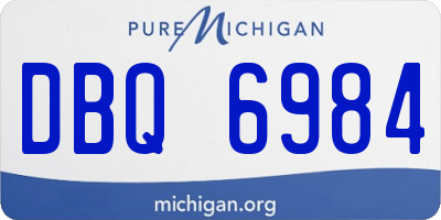 MI license plate DBQ6984
