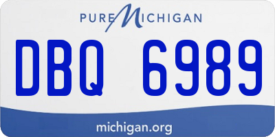 MI license plate DBQ6989