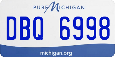 MI license plate DBQ6998