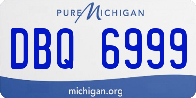 MI license plate DBQ6999