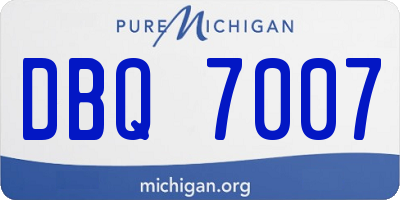 MI license plate DBQ7007