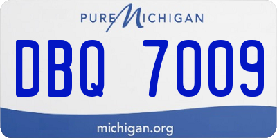 MI license plate DBQ7009