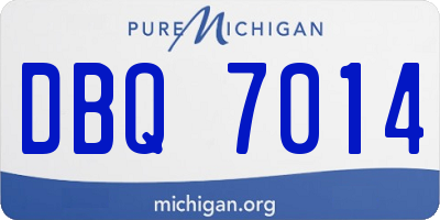 MI license plate DBQ7014