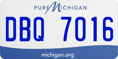MI license plate DBQ7016