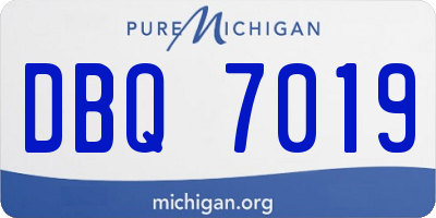 MI license plate DBQ7019