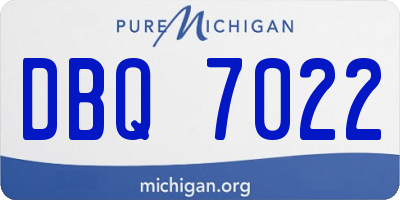 MI license plate DBQ7022