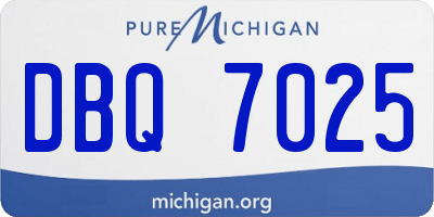 MI license plate DBQ7025
