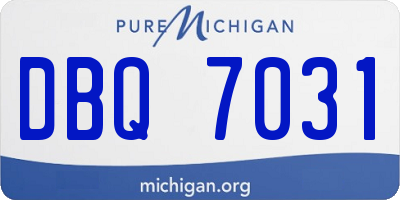 MI license plate DBQ7031