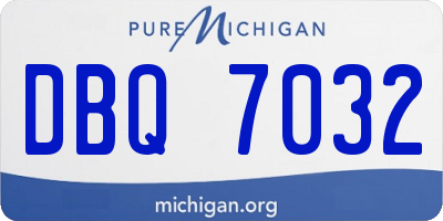 MI license plate DBQ7032