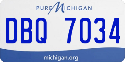 MI license plate DBQ7034