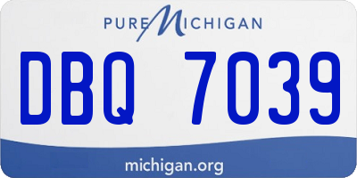MI license plate DBQ7039
