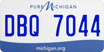 MI license plate DBQ7044