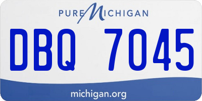 MI license plate DBQ7045