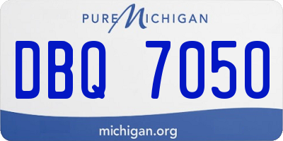 MI license plate DBQ7050