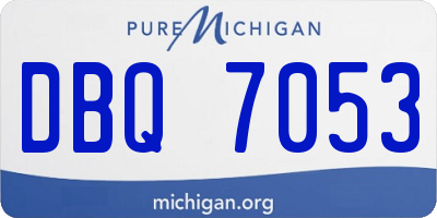 MI license plate DBQ7053