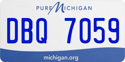 MI license plate DBQ7059