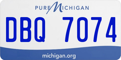MI license plate DBQ7074