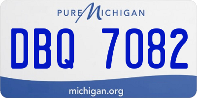 MI license plate DBQ7082