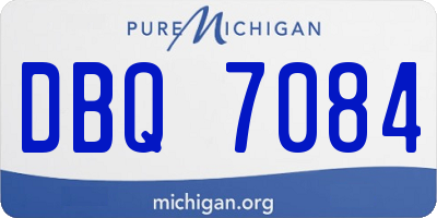 MI license plate DBQ7084