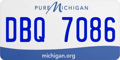 MI license plate DBQ7086