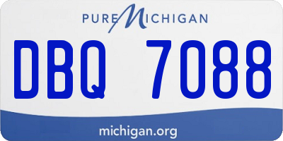 MI license plate DBQ7088