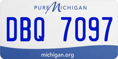 MI license plate DBQ7097