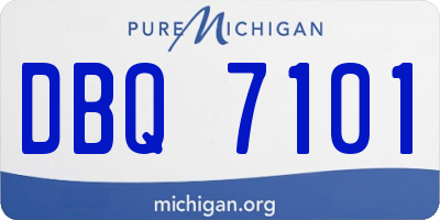 MI license plate DBQ7101