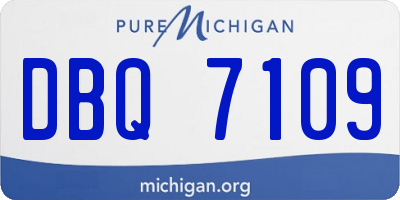 MI license plate DBQ7109