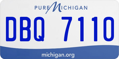 MI license plate DBQ7110