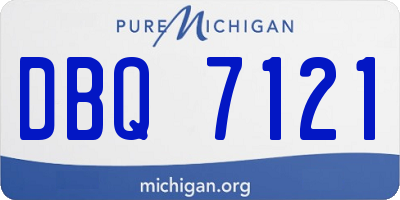 MI license plate DBQ7121