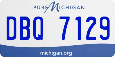MI license plate DBQ7129