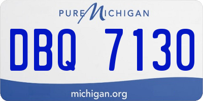 MI license plate DBQ7130