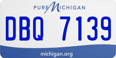 MI license plate DBQ7139