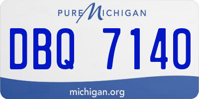 MI license plate DBQ7140