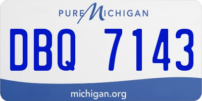 MI license plate DBQ7143