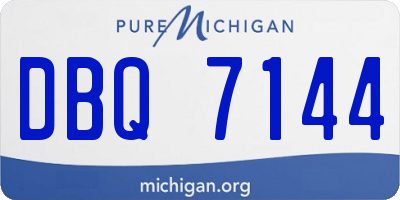 MI license plate DBQ7144