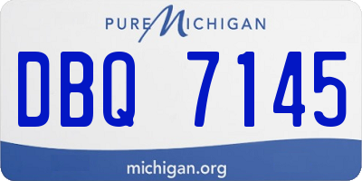 MI license plate DBQ7145