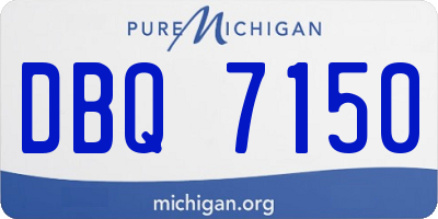 MI license plate DBQ7150