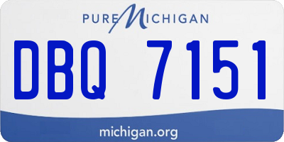 MI license plate DBQ7151